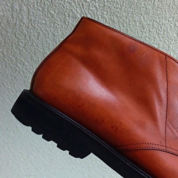 FACONNABLE Men's Genuine Leather Brown Chukka Boots (Italy) # 6610 - Picture 5 of 17